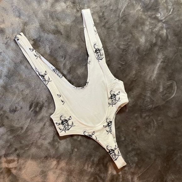 Pirate Swim Suit Thong. Pirates Treasure Body Suit. Over tights Work out Gear. - Picture 3 of 12